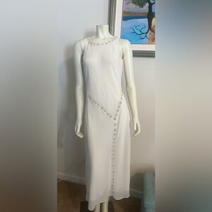 Elegant White Beaded Gown